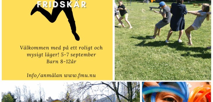 En bild med reklam om Höstskoj lägret.