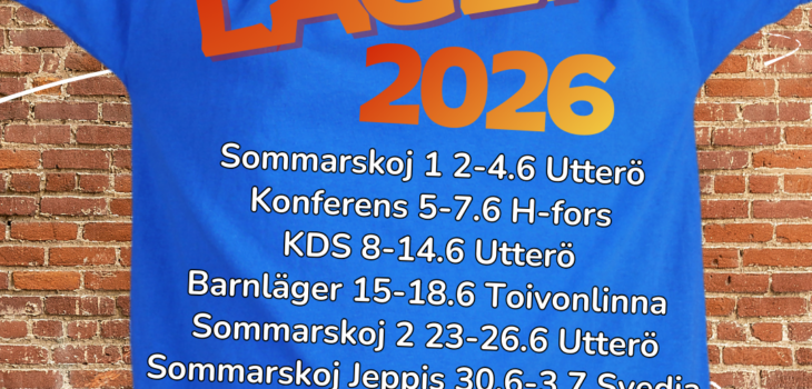 Här finns information om Sommarens läger. Mer info kommer senare.