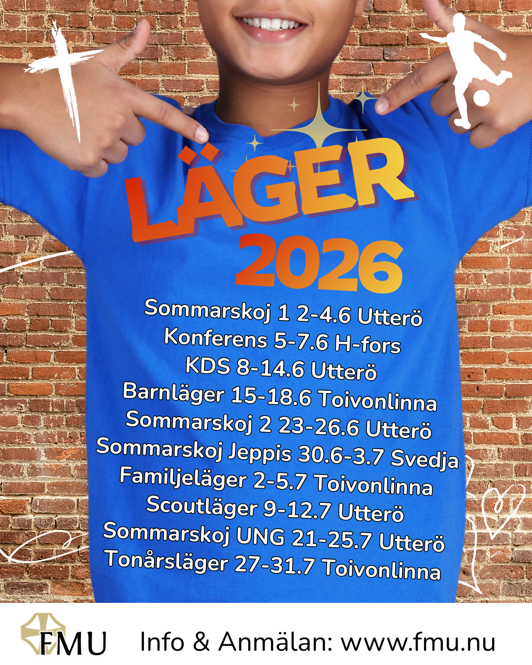 Här finns information om Sommarens läger. Mer info kommer senare.