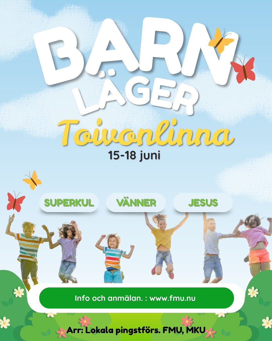 Reklam om barnläger på Toivonlinna