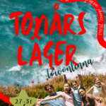 En bild med reklam om tonårslägret